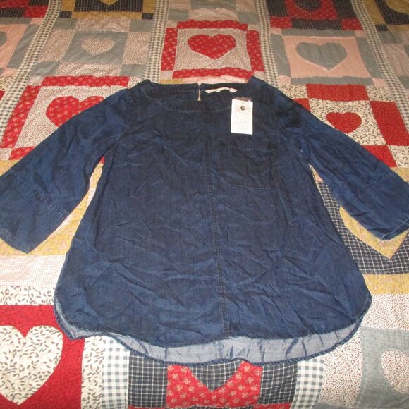 NWT Soft Surroundings Georgica Luxe Tencel Chambray Top Size Small - Picture 3 of 6